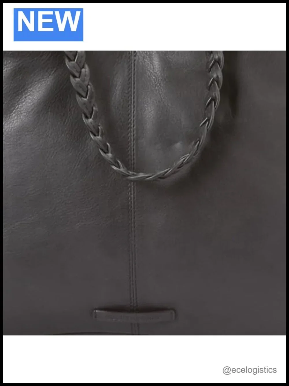 Leather Tote Handbag with Magnet Closure, Shoulder Bag
